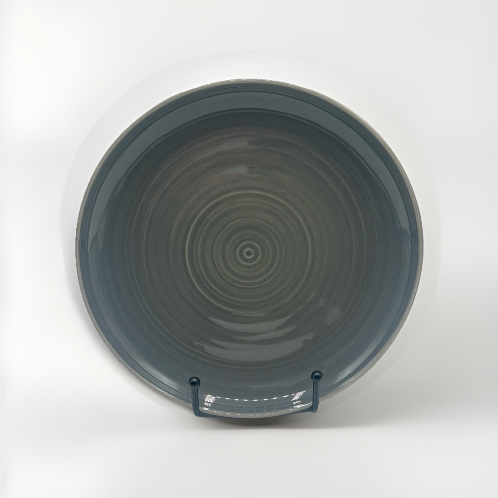 Pottery Barn Joshua Gray 8" Salad Plate Single Stoneware Dish HTF Discontinued